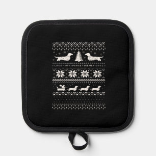 Dachshunds Christmas Sweater Pattern Classic T-Shi Pot Holder