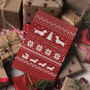 Dachshunds Christmas Sweater Pattern Holiday Xmas