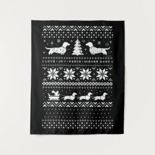 Dachshunds Christmas Tapestry