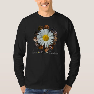Dachshunds Dogs Peace Love Daisy Dachshunds Mom T-Shirt