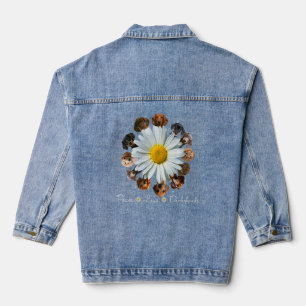 Dachshunds Dogs Peace Love Daisy Dachshunds Mum Denim Jacket