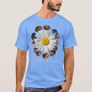 Dachshunds Dogs Peace Love Daisy Dachshunds Mum T-Shirt