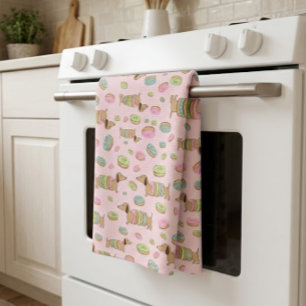 Dachshunds + Doughnuts Dish Towel + Doxie Hand Tow