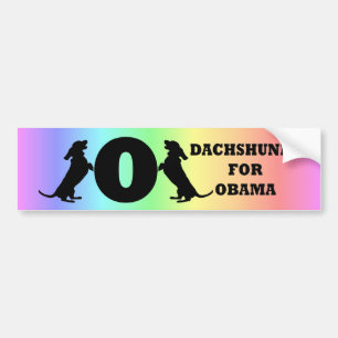 dachshunds for Obama Bumper Sticker