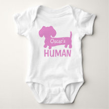 Dachshund's Girl Human Personalised in Pink