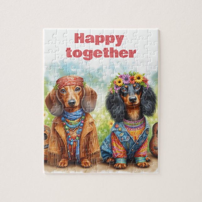 Dachshunds  jigsaw puzzle (Vertical)