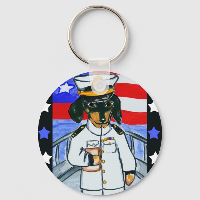 Dachshunds Key Ring (Front)