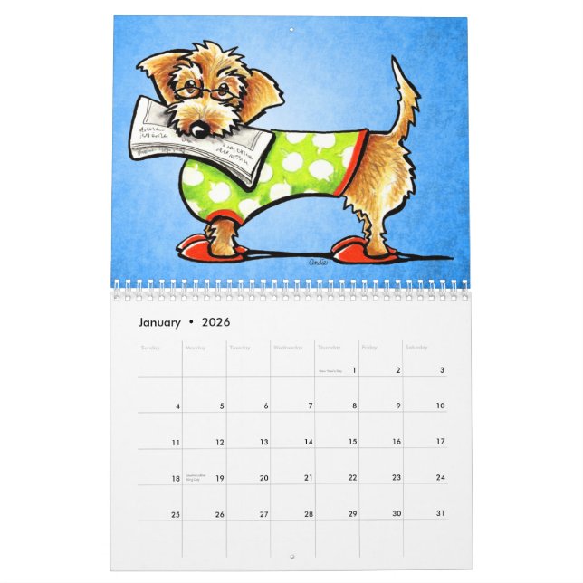 Dachshunds Off-Leash Art™ Vol 1 Calendar (Jan 2026)