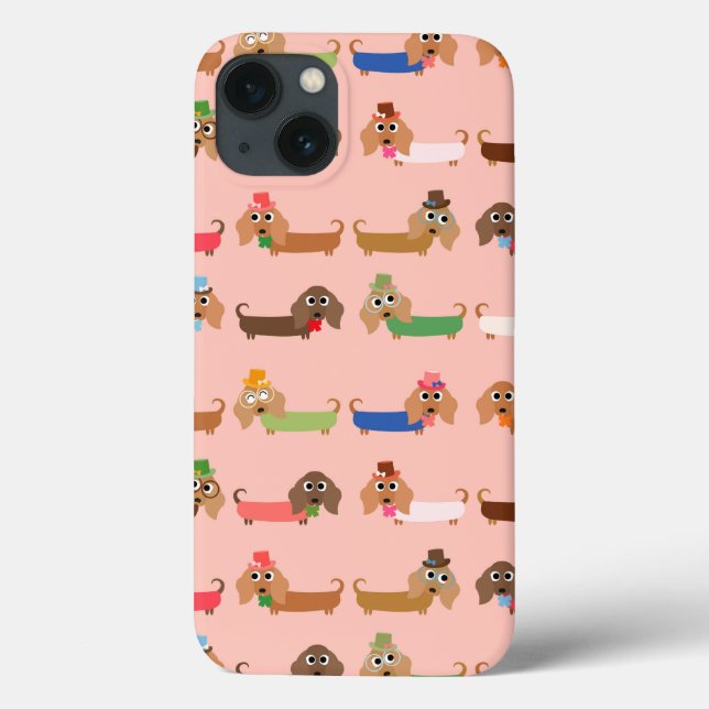 Dachshunds on Pink Case-Mate iPhone Case (Back)