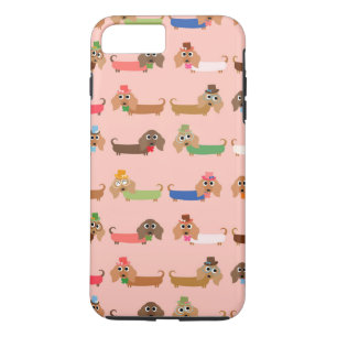 Dachshunds on Pink Case-Mate iPhone Case