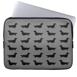 Dachshunds Pattern (Long Haired Dachsies) Laptop Sleeve
