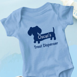 Dachshund's Personalised Treat Dispenser Baby Bodysuit