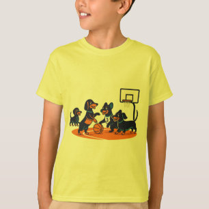 Dachshunds playing Basket Ball T-Shirt