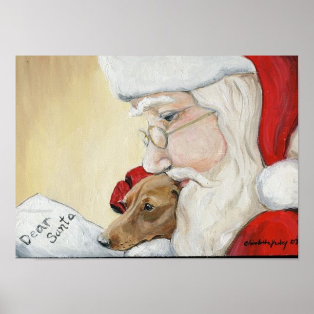 Dachshund's Request for Santa Print (Front)