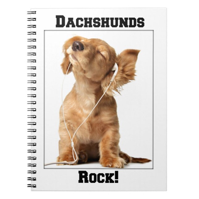Dachshunds Rock Notebook (Front)