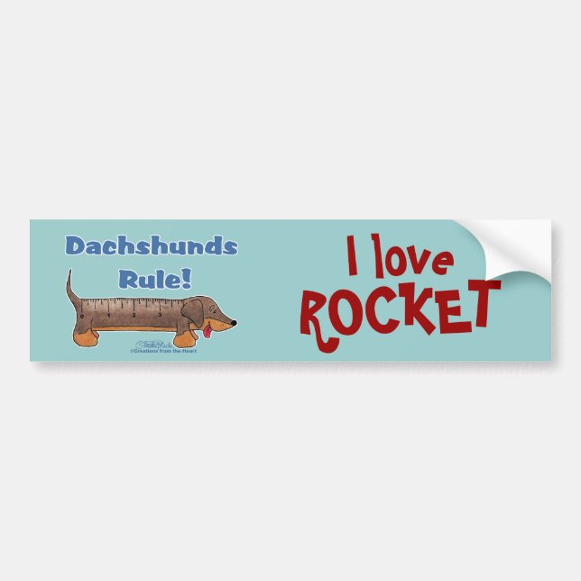 Dachshunds Rule Bumper Sticker (Front)