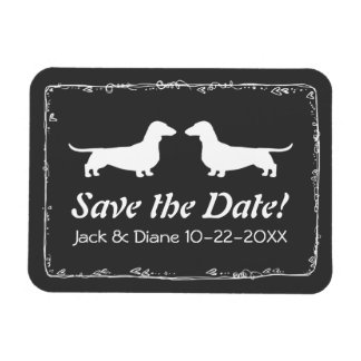 Dachshunds Wedding Save the Date Flexible Magnet