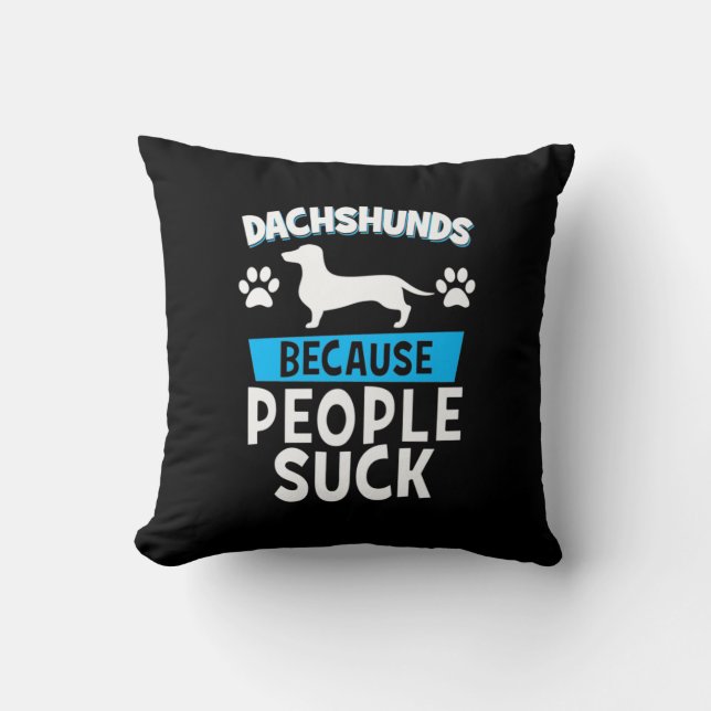 Dachshunds With My Friends Cushion (Front)