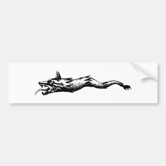 dacia wolf snake flag history romania symbol dacs bumper sticker (Front)