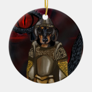 Dacshund        ceramic tree decoration