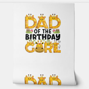 Dad 1st Birthday Girl Giraffe Theme Party Zoo Safa Wallpaper