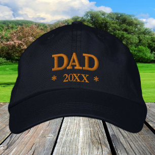 DAD 20XX embroidered baseball cap gold / blue