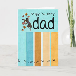 dad 30th birthday card with cake and mouse