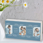 Dad 3 Vertical Photo Loving Words Personalised Wooden Box Sign<br><div class="desc">Wooden photo block gift for a new father or established parent - you can say dad, daddy, papa for example, or it's just as easy to personalise for someone else. The photo template displays 3 of your favourite photos in vertical format with rounded corners. Lettered with loving wording in clear,...</div>