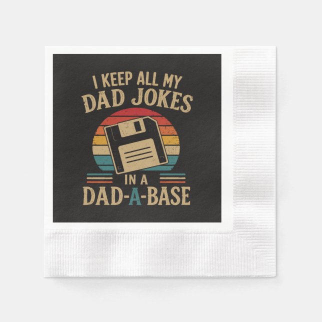 Dad A Base Dad Joke Napkin (Front)