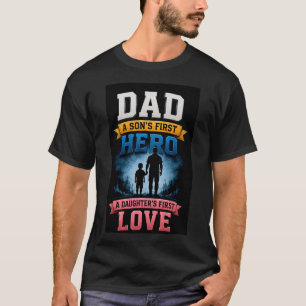 👨 Dad A Son’s Hero A Daughter’s First Love 👨 T-Shirt