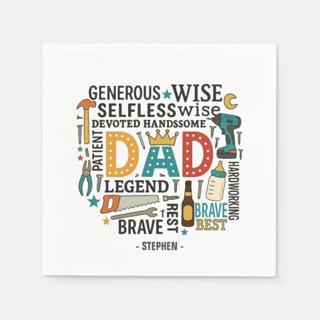 Dad – A Tribute of Strength, Love, & Devotion (2) Napkin (Front)