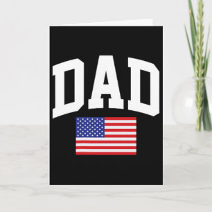 Dad American Flag Usa Father's Day 4th Of July Sta Card