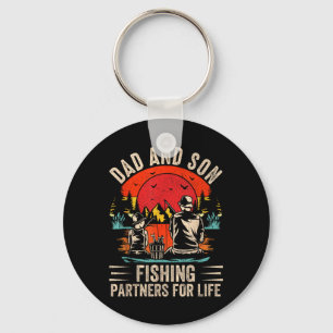 Dad & Son Fishing Partners For Life Retro Matc Key Ring