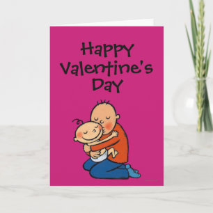 Dad and Baby Hugging Holiday Card