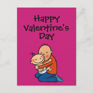 Dad and Baby Hugging Holiday Postcard