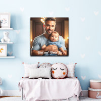 Dad and Baby Sweet 1 Photo Custom