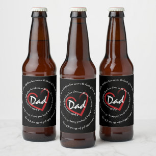 Dad and Fathers Beer Bottle Label