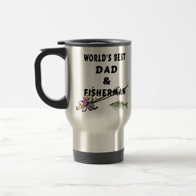 Dad And Fisherman Travel Mug (Left)