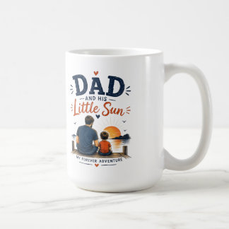 Dad and His Little Son Forever Adventure T-Shirt Coffee Mug