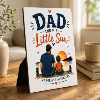 Dad and His Little Sun – Heartfelt Gift Plaque for