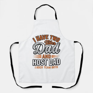 Dad and Host Dad Vintage Engraving Quote Design_1 Apron
