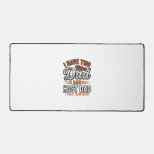 Dad and Host Dad Vintage Engraving Quote Design_1 Desk Mat
