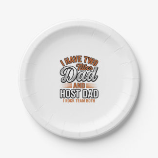 Dad and Host Dad Vintage Engraving Quote Design_1 Paper Plate