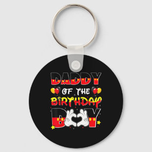 Dad And Mum Daddy Of The Birthday Boy Tee Family P Key Ring