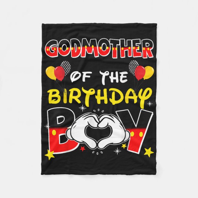 Dad And Mum Godmother Of The Birthday Boy Family P Fleece Blanket (Front)