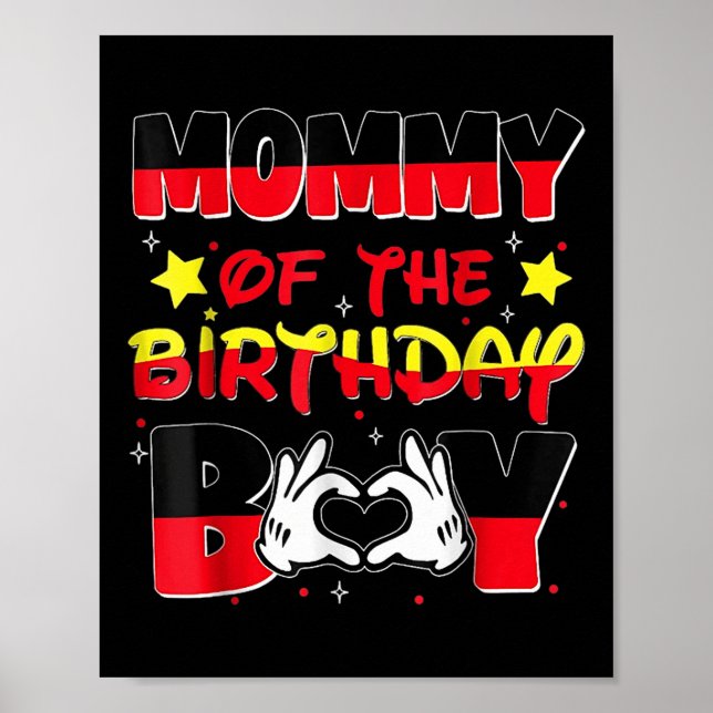 Dad And Mum Mummy Of The Birthday Boy Family Party Poster (Front)