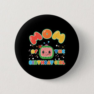 Dad and Mum of The Birthday Girl Funny Melon 6 Cm Round Badge