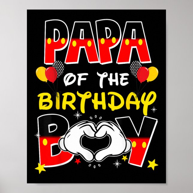 Dad And Mum Papa Of The Birthday Boy Family Party  Poster (Front)