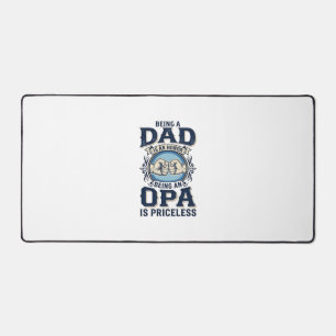 Dad and Opa Vintage Fist Bump Shirt Design_1 Desk Mat