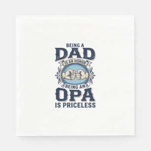 Dad and Opa Vintage Fist Bump Shirt Design_1 Napkin